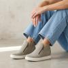 image:imageCUSHIONAIRE Hart Womens Casual Shoes with Dual Zippers Lightweight Hidden Wedge Fashion Sneakers for WomenGrey Canvas