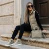 image:imageCUSHIONAIRE Hart Womens Casual Shoes with Dual Zippers Lightweight Hidden Wedge Fashion Sneakers for WomenGrey Canvas
