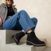 image:imageCUSHIONAIRE Parade PullOn Womens Boots Lightweight Lug Sole Chelsea Style Ankle Boots for Women with Detailed StitchingBlack