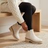 image:imageCUSHIONAIRE Parade PullOn Womens Boots Lightweight Lug Sole Chelsea Style Ankle Boots for Women with Detailed StitchingBone
