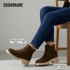 image:imageCUSHIONAIRE Parade PullOn Womens Boots Lightweight Lug Sole Chelsea Style Ankle Boots for Women with Detailed StitchingChocolate