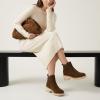image:imageCUSHIONAIRE Parade PullOn Womens Boots Lightweight Lug Sole Chelsea Style Ankle Boots for Women with Detailed StitchingChocolate