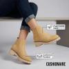 image:imageCUSHIONAIRE Parade PullOn Womens Boots Lightweight Lug Sole Chelsea Style Ankle Boots for Women with Detailed StitchingTan