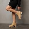 image:imageCUSHIONAIRE Parade PullOn Womens Boots Lightweight Lug Sole Chelsea Style Ankle Boots for Women with Detailed StitchingTan