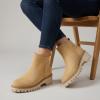 image:imageCUSHIONAIRE Parade PullOn Womens Boots Lightweight Lug Sole Chelsea Style Ankle Boots for Women with Detailed StitchingTan