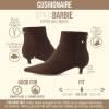 image:imageCUSHIONAIRE Womens Barbi Pointed Toe Kitten Heel Bootie  Soft Vegan Leather Memory Foam Wide Widths and Back ZipperChocolate Microsuede