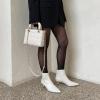 image:imageCUSHIONAIRE Womens Barbi Pointed Toe Kitten Heel Bootie  Soft Vegan Leather Memory Foam Wide Widths and Back ZipperCream