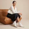 image:imageCUSHIONAIRE Womens Barbi Pointed Toe Kitten Heel Bootie  Soft Vegan Leather Memory Foam Wide Widths and Back ZipperCream