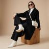 image:imageCUSHIONAIRE Womens Barbi Pointed Toe Kitten Heel Bootie  Soft Vegan Leather Memory Foam Wide Widths and Back ZipperCream