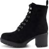 image:imageCUSHIONAIRE Womens James lace up boot Memory Foam Wide Widths AvailableBlack Faux Suede