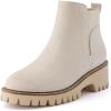 image:imageCUSHIONAIRE Parade PullOn Womens Boots Lightweight Lug Sole Chelsea Style Ankle Boots for Women with Detailed StitchingBone