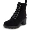 image:imageCUSHIONAIRE Womens James lace up boot Memory Foam Wide Widths AvailableBlack Faux Suede
