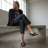 image:imageCUSHIONAIRE Belle Kitten Heels for Women with Buckle Accent Comfortable Mule Dressy Womens SandalsBlack