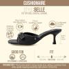 image:imageCUSHIONAIRE Belle Kitten Heels for Women with Buckle Accent Comfortable Mule Dressy Womens SandalsBlack