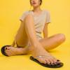 image:imageCUSHIONAIRE Splash Jelly Flip Flops for Women With Flexible Sole Soft Footbed Summer Sandals for WomenBlack