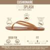image:imageCUSHIONAIRE Splash Jelly Flip Flops for Women With Flexible Sole Soft Footbed Summer Sandals for WomenWhiskey
