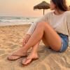 image:imageCUSHIONAIRE Splash Jelly Flip Flops for Women With Flexible Sole Soft Footbed Summer Sandals for WomenWhiskey