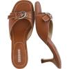 image:imageCUSHIONAIRE Belle Kitten Heels for Women with Buckle Accent Comfortable Mule Dressy Womens SandalsWhiskey