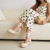 image:imageCUSHIONAIRE Bonita Platform Espadrille Wedge Sandals for Women Closed Toe Lace Up Ankle Wrap Dressy Everyday Womens HeelsBeige