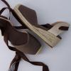 image:imageCUSHIONAIRE Bonita Platform Espadrille Wedge Sandals for Women Closed Toe Lace Up Ankle Wrap Dressy Everyday Womens HeelsChocolate