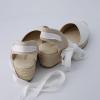 image:imageCUSHIONAIRE Bonita Platform Espadrille Wedge Sandals for Women Closed Toe Lace Up Ankle Wrap Dressy Everyday Womens HeelsIvory