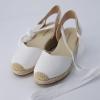 image:imageCUSHIONAIRE Bonita Platform Espadrille Wedge Sandals for Women Closed Toe Lace Up Ankle Wrap Dressy Everyday Womens HeelsIvory