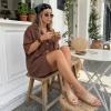 image:imageCUSHIONAIRE Caper Jelly Sandals for Women Comfortable Womens Slides with Cushioned Footbed and Wide Widths AvailableNude