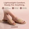 image:imageCUSHIONAIRE Caper Jelly Sandals for Women Comfortable Womens Slides with Cushioned Footbed and Wide Widths AvailableNude