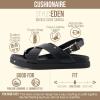 image:imageCUSHIONAIRE Eden Footbed Sandals for Women Comfortable Arch Support Womens Sandals with Platform Slingback Strap and Memory FoamBlack