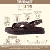 image:imageCUSHIONAIRE Eden Footbed Sandals for Women Comfortable Arch Support Womens Sandals with Platform Slingback Strap and Memory FoamChocolate