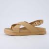 image:imageCUSHIONAIRE Eden Footbed Sandals for Women Comfortable Arch Support Womens Sandals with Platform Slingback Strap and Memory FoamTan