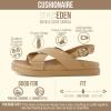 image:imageCUSHIONAIRE Eden Footbed Sandals for Women Comfortable Arch Support Womens Sandals with Platform Slingback Strap and Memory FoamTan