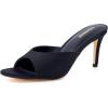 image:imageCUSHIONAIRE Elle Pointed Heel Womens Sandal Open Toe Heeled Mule with Cushioned Memory and Stiletto DesignBlack