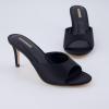 image:imageCUSHIONAIRE Elle Pointed Heel Womens Sandal Open Toe Heeled Mule with Cushioned Memory and Stiletto DesignBlack