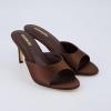 image:imageCUSHIONAIRE Elle Pointed Heel Womens Sandal Open Toe Heeled Mule with Cushioned Memory and Stiletto DesignBrown