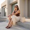 image:imageCUSHIONAIRE Elle Pointed Heel Womens Sandal Open Toe Heeled Mule with Cushioned Memory and Stiletto DesignBrown