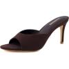image:imageCUSHIONAIRE Elle Pointed Heel Womens Sandal Open Toe Heeled Mule with Cushioned Memory and Stiletto DesignBrown Microsuede