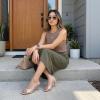 image:imageCUSHIONAIRE Elle Pointed Heel Womens Sandal Open Toe Heeled Mule with Cushioned Memory and Stiletto DesignChampagne