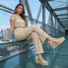 image:imageCUSHIONAIRE Flora Platform Espadrilles for Women Dressy Wedge Closed Toe Sandals with Ankle Strap and Cushioned FootbedGold