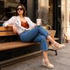 image:imageCUSHIONAIRE Samba Raffia Espadrilles for Women Closed Toe Wedges with Adjustable Ankle Strap and Comfort FootbedBeige