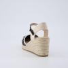image:imageCUSHIONAIRE Samba Raffia Espadrilles for Women Closed Toe Wedges with Adjustable Ankle Strap and Comfort FootbedBlack