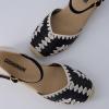 image:imageCUSHIONAIRE Samba Raffia Espadrilles for Women Closed Toe Wedges with Adjustable Ankle Strap and Comfort FootbedBlack