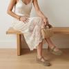 image:imageCUSHIONAIRE Tapas Canvas Mary Jane Flat Espadrilles for Women Cushioned Comfort Closed Toe with Adjustable StrapTaupe