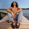image:imageCUSHIONAIRE Wit Hand Woven Womens Flats Comfortable Mary Jane Ballet Flat with Adjustable Buckle Braided Strap and Cushioned Memory FoamBlack