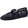 image:imageCUSHIONAIRE Wit Hand Woven Womens Flats Comfortable Mary Jane Ballet Flat with Adjustable Buckle Braided Strap and Cushioned Memory FoamBlack