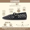 image:imageCUSHIONAIRE Wit Hand Woven Womens Flats Comfortable Mary Jane Ballet Flat with Adjustable Buckle Braided Strap and Cushioned Memory FoamBlack