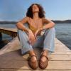 image:imageCUSHIONAIRE Wit Hand Woven Womens Flats Comfortable Mary Jane Ballet Flat with Adjustable Buckle Braided Strap and Cushioned Memory FoamCognac