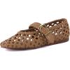 image:imageCUSHIONAIRE Wit Hand Woven Womens Flats Comfortable Mary Jane Ballet Flat with Adjustable Buckle Braided Strap and Cushioned Memory FoamLatte