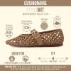 image:imageCUSHIONAIRE Wit Hand Woven Womens Flats Comfortable Mary Jane Ballet Flat with Adjustable Buckle Braided Strap and Cushioned Memory FoamLatte