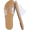 image:imageCUSHIONAIRE Caper Jelly Sandals for Women Comfortable Womens Slides with Cushioned Footbed and Wide Widths AvailableClear